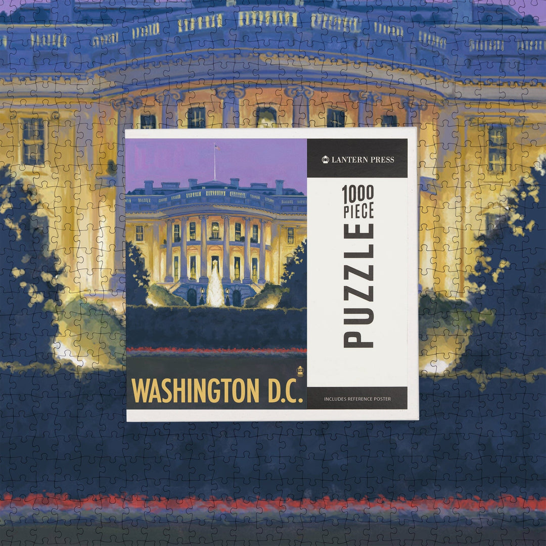 Washington DC, White House, Jigsaw Puzzle Puzzle Lantern Press 