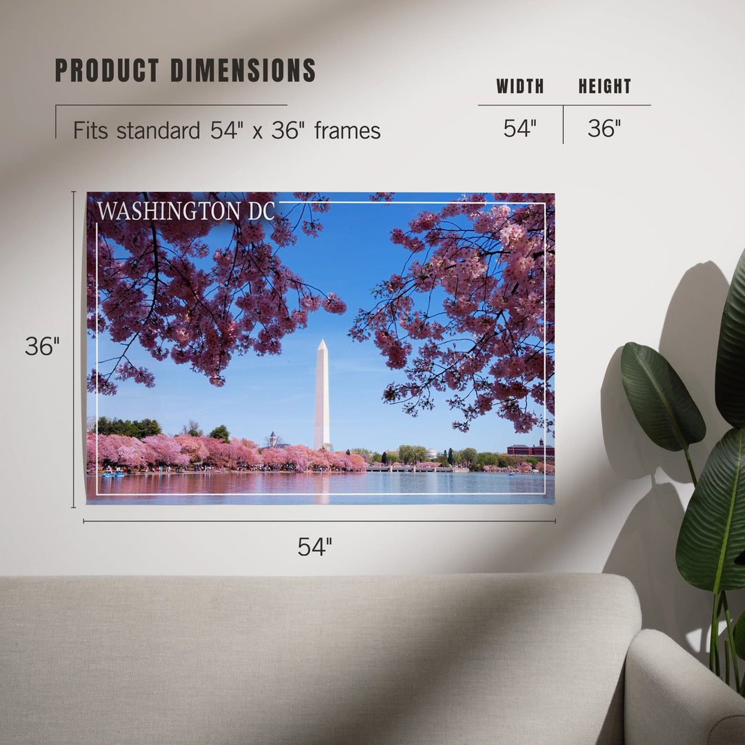 Washington Monument and Cherry Blossoms, Washington DC, Art & Giclee Prints Art Lantern Press 