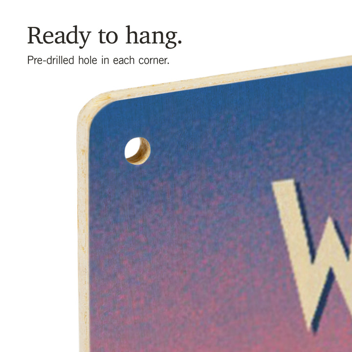 Washington, Shred the Gnar, Snowboarding, Wood Signs and Postcards Wood Lantern Press 