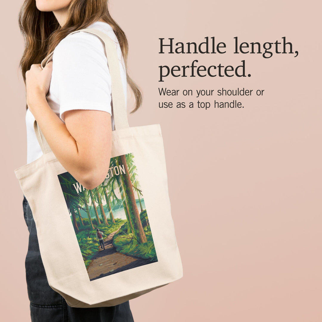 Washington, Walk In The Woods, Day Hike, Tote Bag Totes Lantern Press 