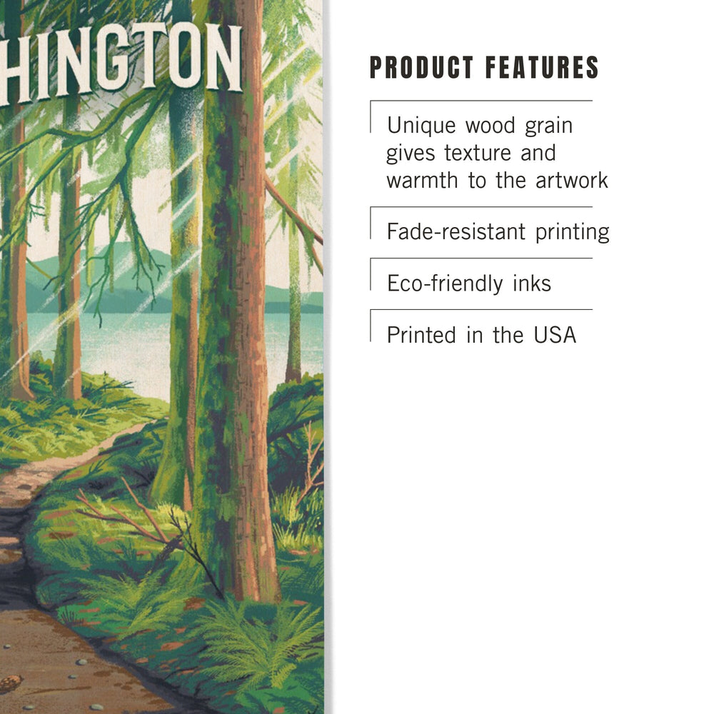 Washington, Walk In The Woods, Day Hike, Wood Signs and Postcards Wood Lantern Press 