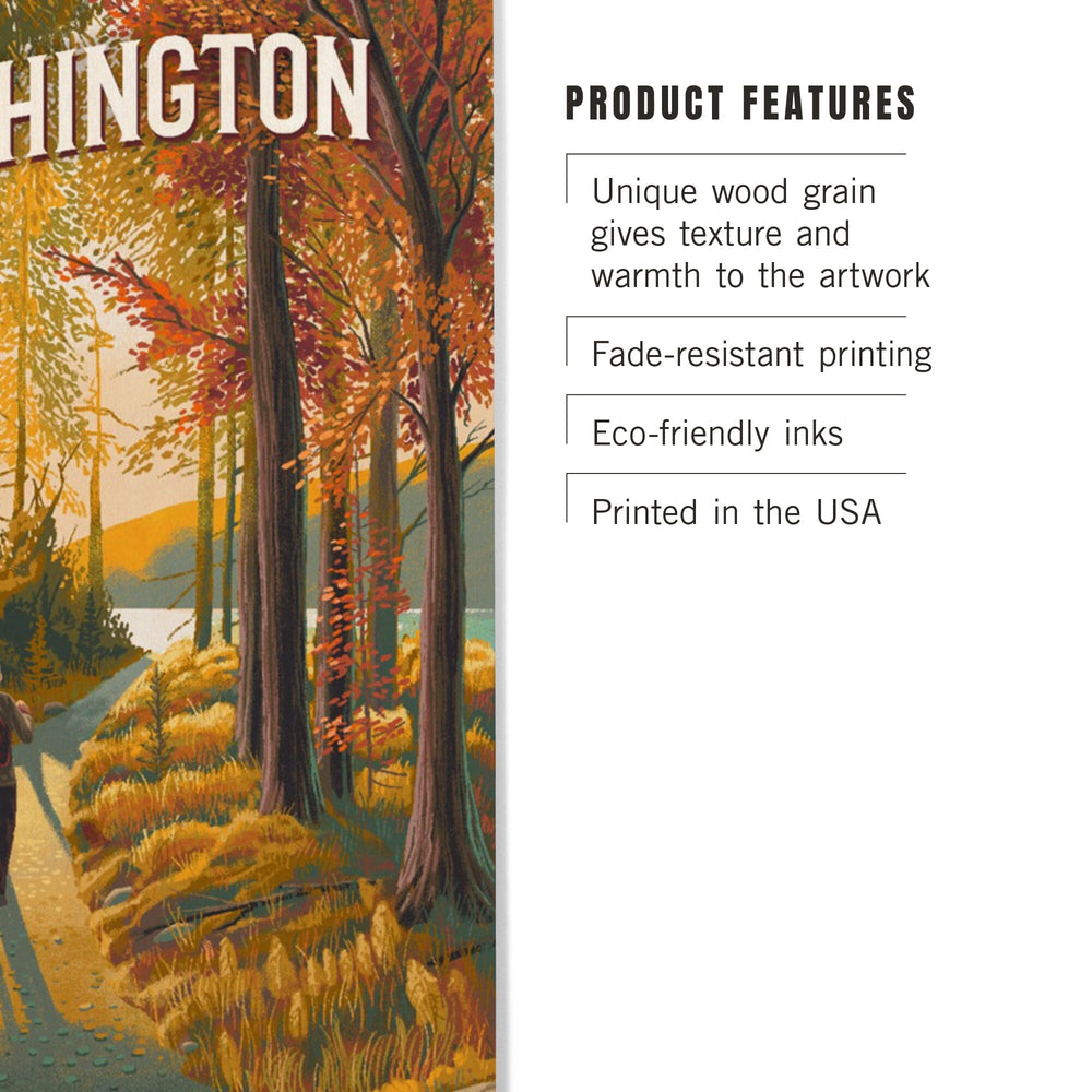 Washington, Walk In The Woods, Day Hike, Wood Signs and Postcards Wood Lantern Press 