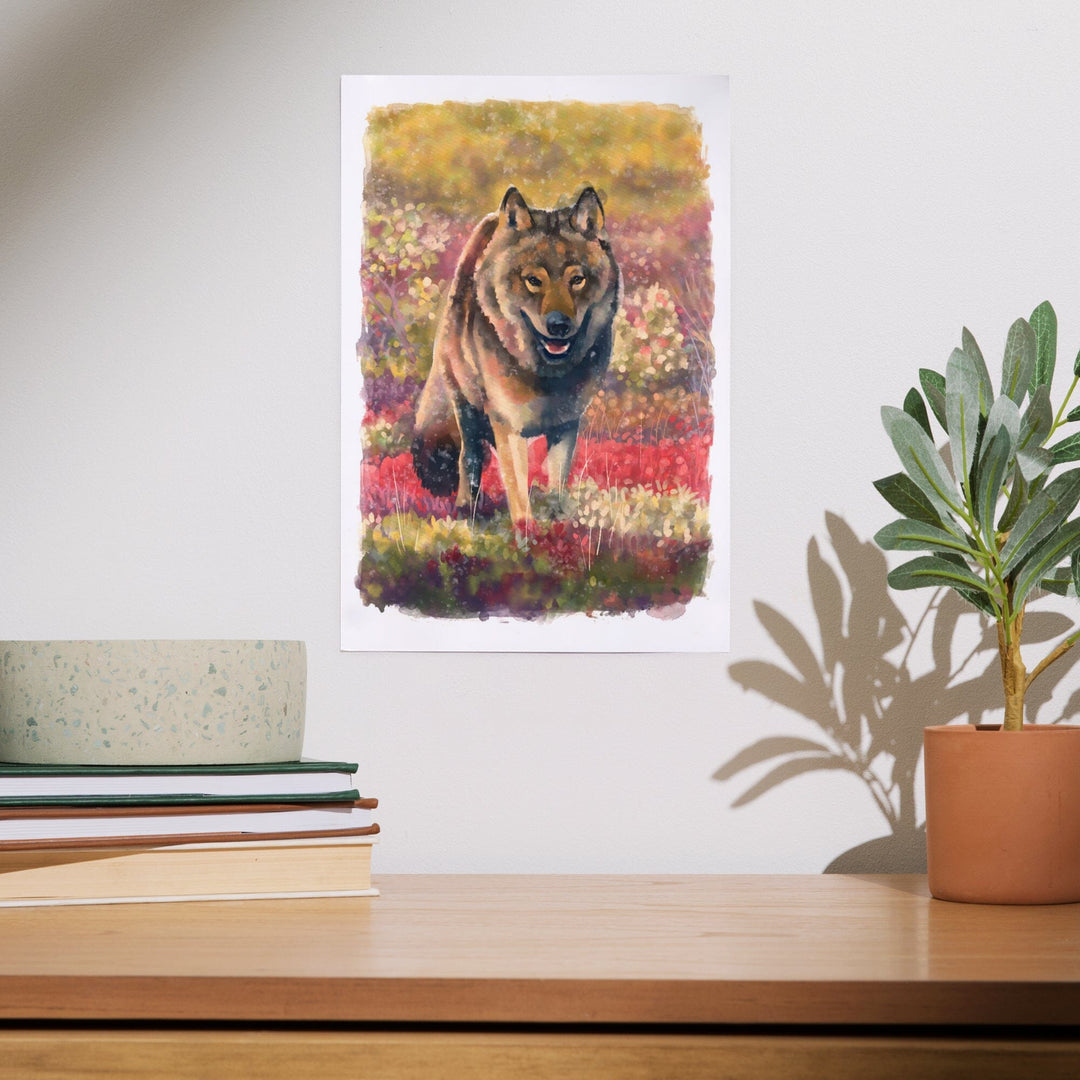Watercolor Study, Gray Wolf, Art & Giclee Prints Art Lantern Press 