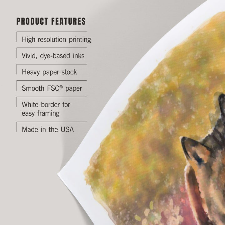 Watercolor Study, Gray Wolf, Art & Giclee Prints Art Lantern Press 