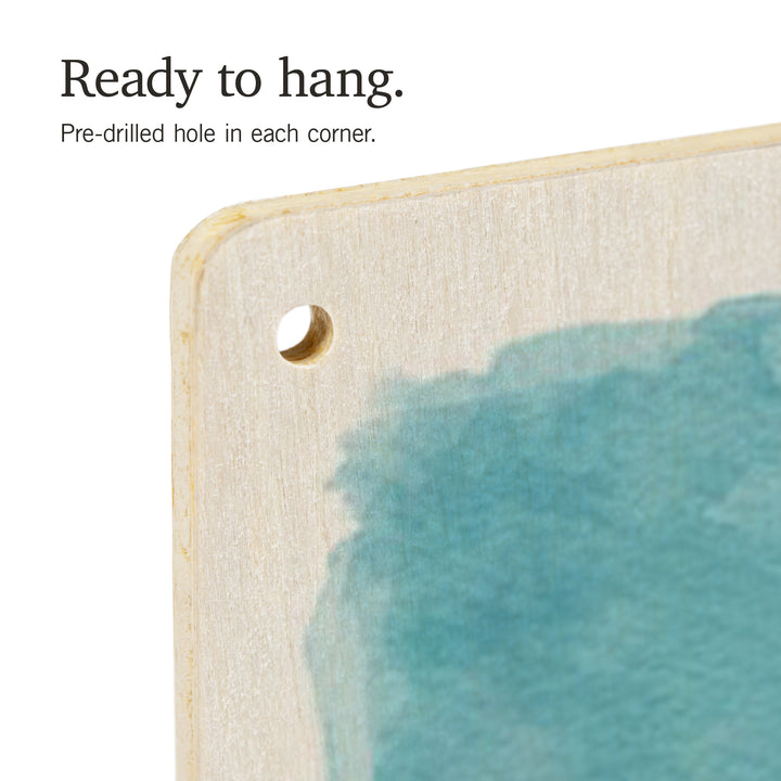 Watercolor Study, Grizzly Bear, Wood Signs and Postcards Wood Lantern Press 