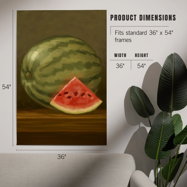 Watermelon, Oil Painting, Art & Giclee Prints Art Lantern Press 