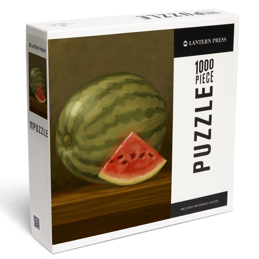 Watermelon, Oil Painting, Jigsaw Puzzle Puzzle Lantern Press 