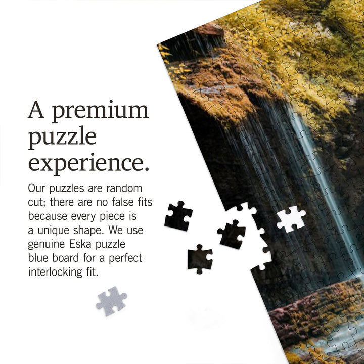 Watkins Glen State Park, New York, Waterfall Scene, Jigsaw Puzzle Puzzle Lantern Press 