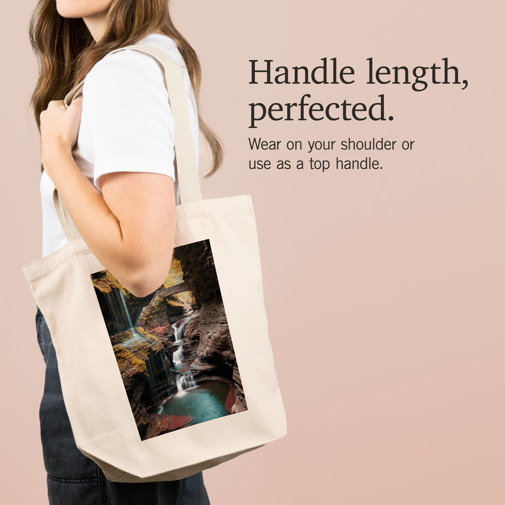 Watkins Glen State Park, New York, Waterfall Scene, Tote Bag Totes Lantern Press 