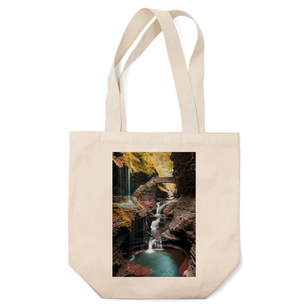 Watkins Glen State Park, New York, Waterfall Scene, Tote Bag Totes Lantern Press 
