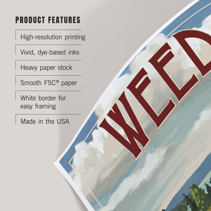 Weed, California, Camper Van, Art & Giclee Prints Art Lantern Press 