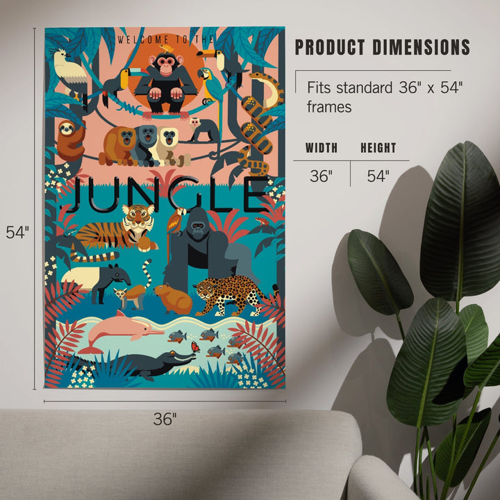 Welcome to the Jungle, Jungle, Textured Geometric, Art & Giclee Prints Art Lantern Press 