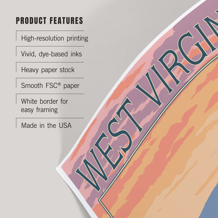 West Virginia, Bear and Spring Flowers, Art & Giclee Prints Art Lantern Press 