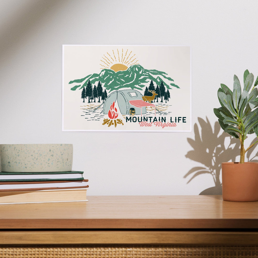 West Virginia, Mountain Life, Art & Giclee Prints Art Lantern Press 