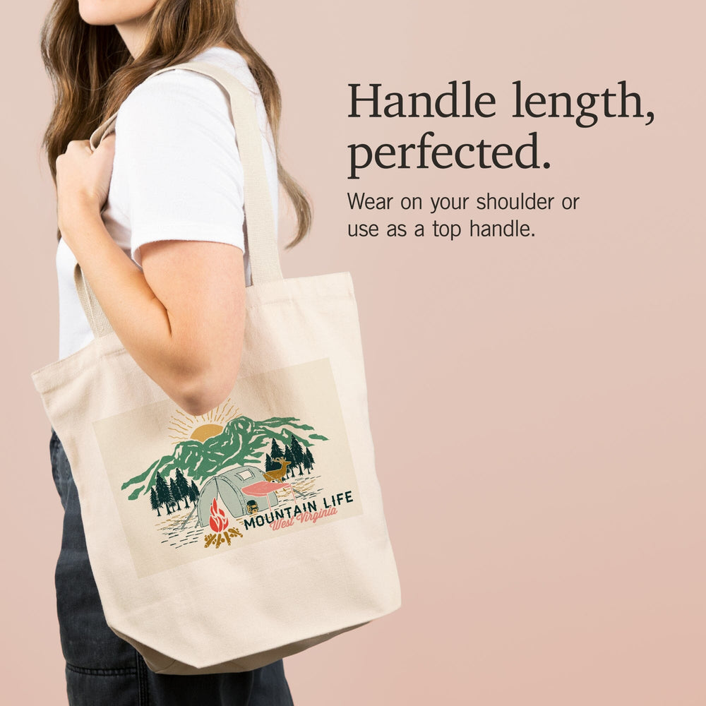 West Virginia, Mountain Life, Tote Bag Totes Lantern Press 