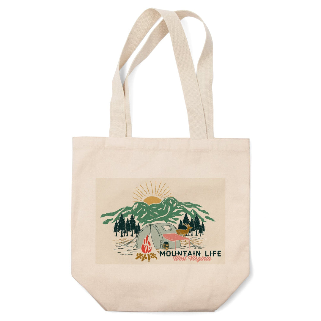 West Virginia, Mountain Life, Tote Bag Totes Lantern Press 