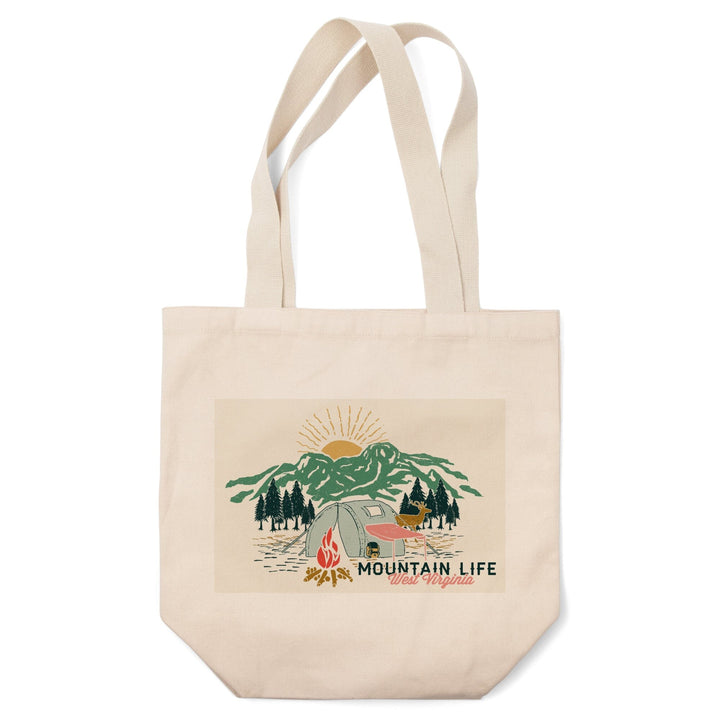West Virginia, Mountain Life, Tote Bag Totes Lantern Press 