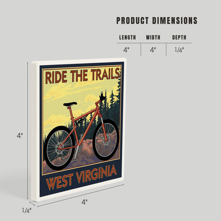 West Virginia, Ride the Trails, Coasters Coasters Lantern Press 