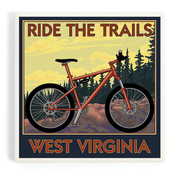 West Virginia, Ride the Trails, Coasters Coasters Lantern Press 