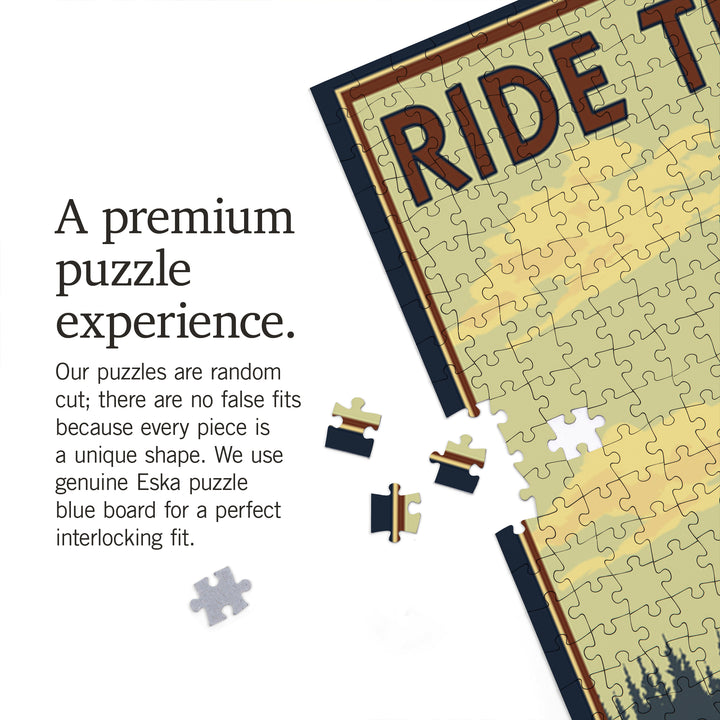 West Virginia, Ride the Trails, Jigsaw Puzzle Puzzle Lantern Press 