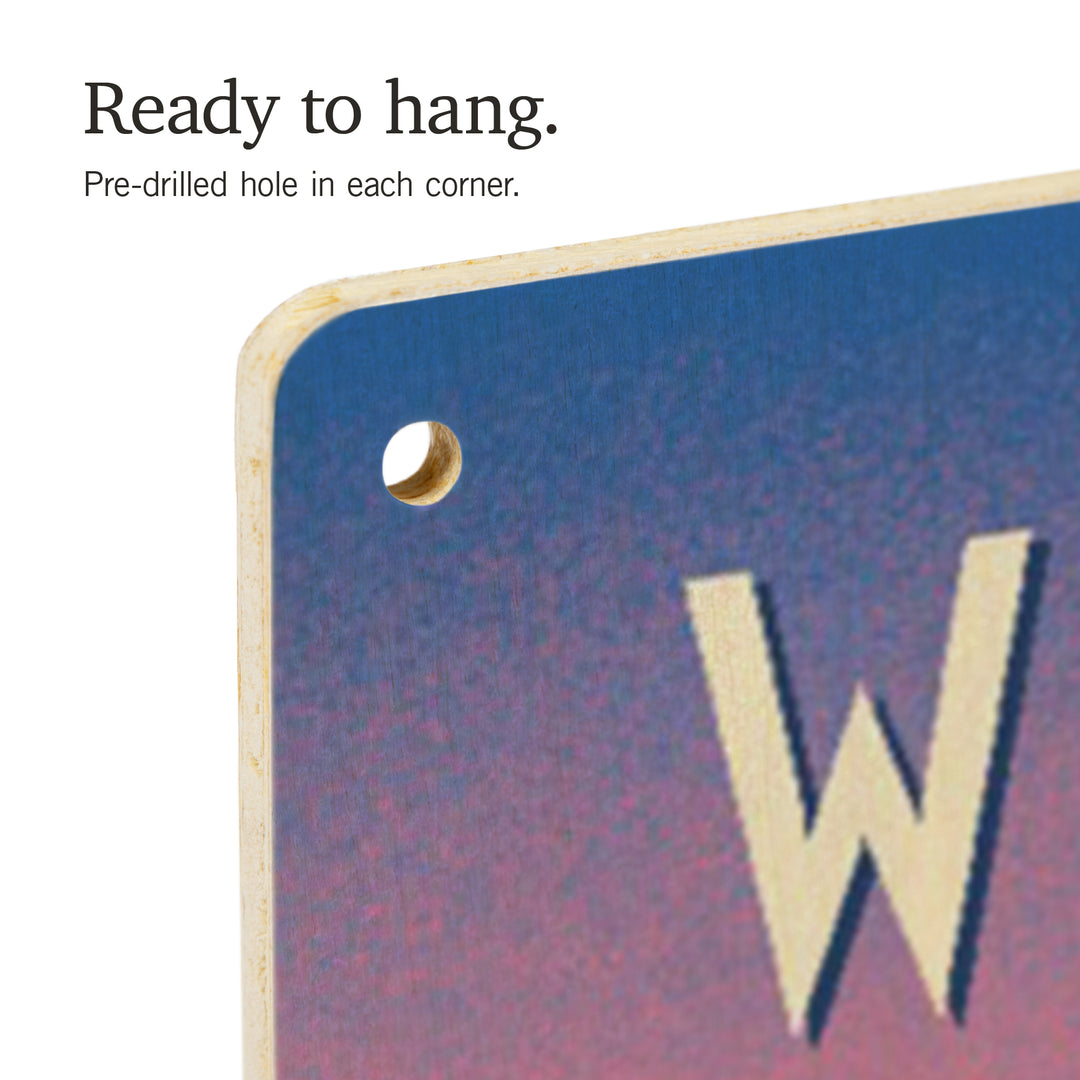 West Virginia, Shred the Gnar, Snowboarding, Wood Signs and Postcards Wood Lantern Press 