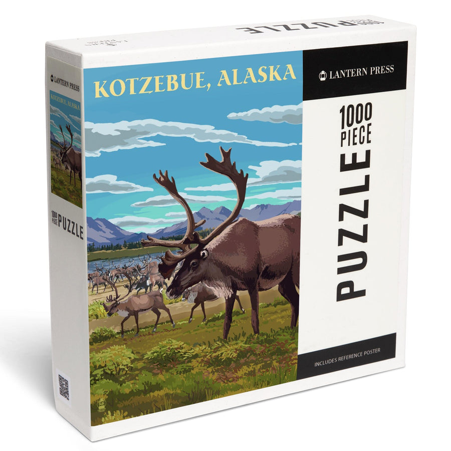 Western Arctic National Parklands, Alaska, Caribou Puzzle Lantern Press 