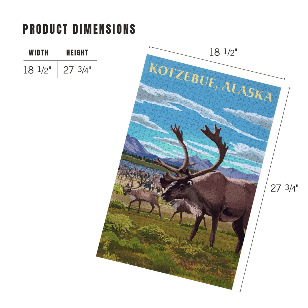 Western Arctic National Parklands, Alaska, Caribou Puzzle Lantern Press 