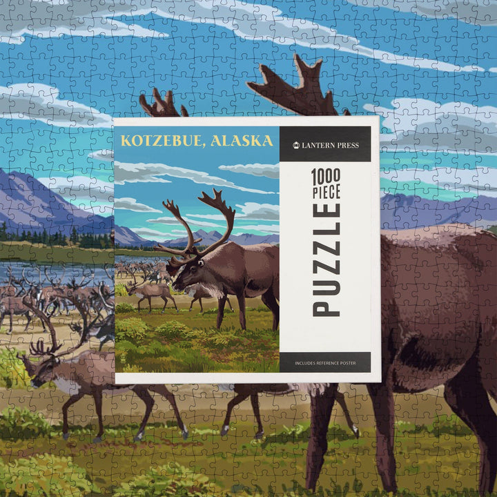 Western Arctic National Parklands, Alaska, Caribou Puzzle Lantern Press 