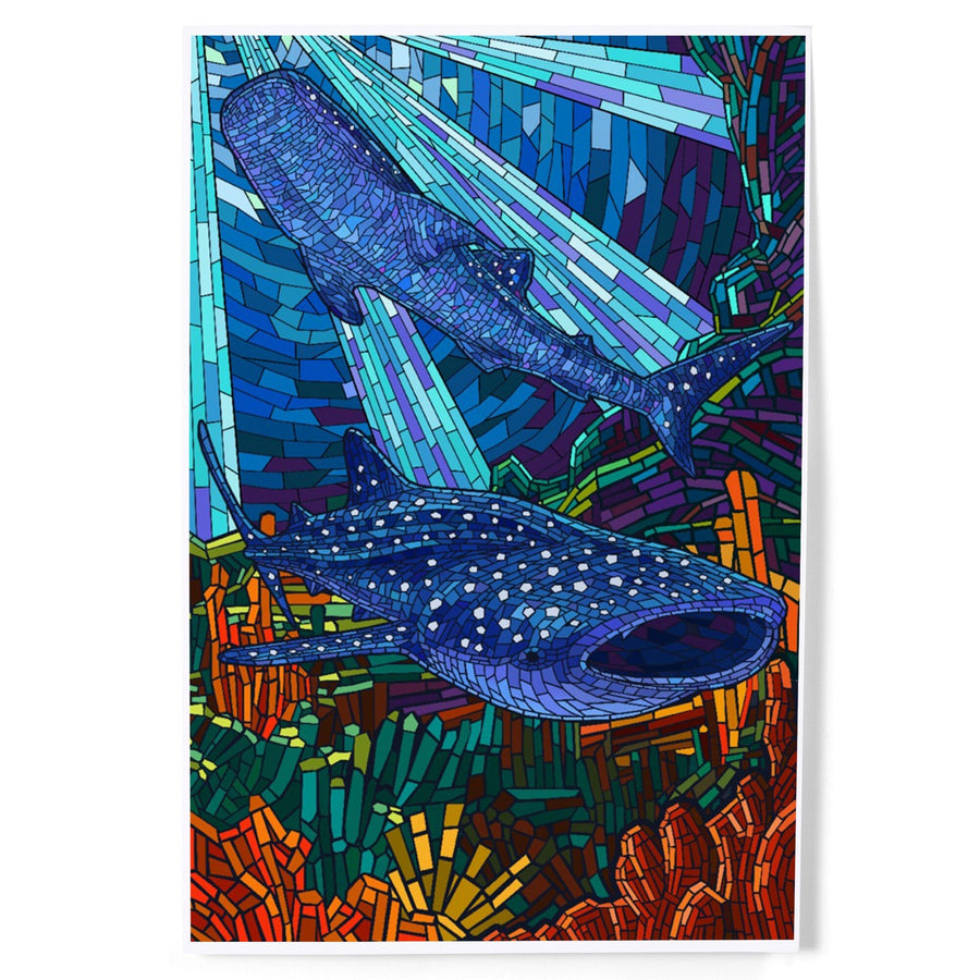 Whale Shark, Mosaic, Art & Giclee Prints Art Lantern Press 
