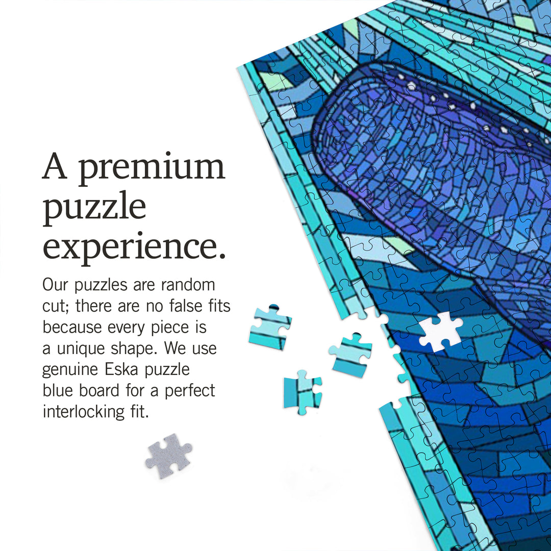 Whale Shark, Mosaic, Jigsaw Puzzle Puzzle Lantern Press 