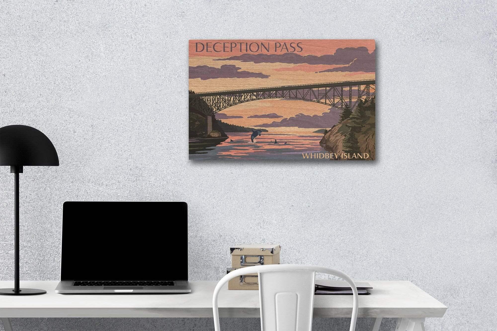 Whidbey Island, Washington, Deception Pass Bridge at Sunset
