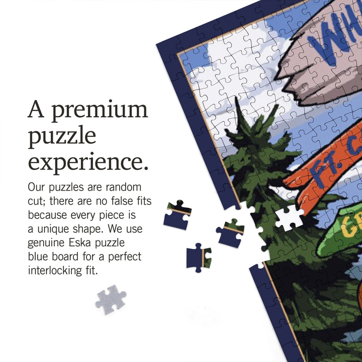 Whidbey Island, Washington, Destination Signpost, Jigsaw Puzzle Puzzle Lantern Press 