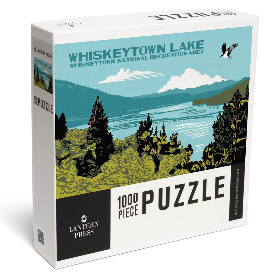 Whiskeytown National Recreation Area, Whiskeytown Lake, WPA Style, Jigsaw Puzzle Puzzle Lantern Press 