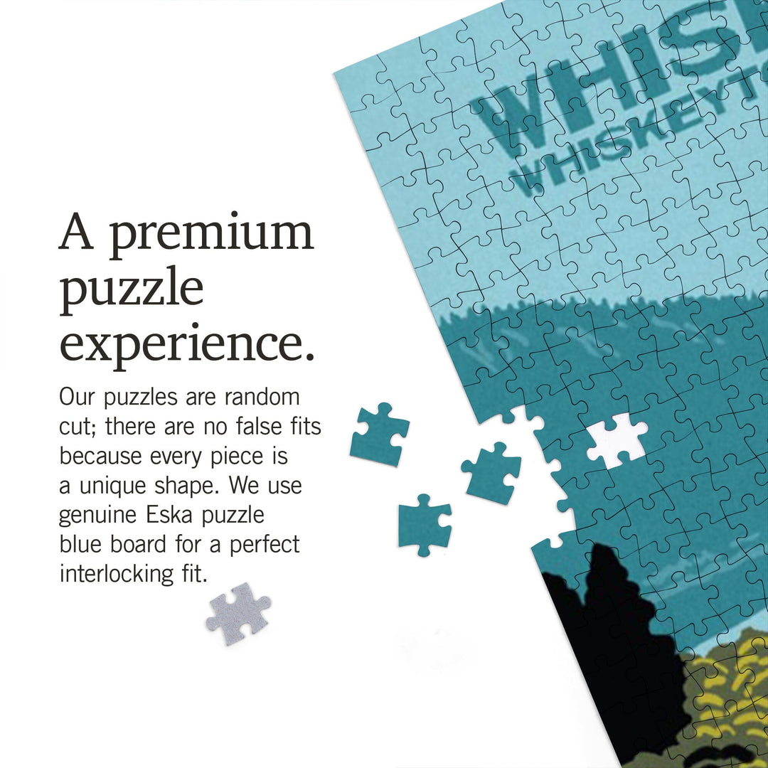 Whiskeytown National Recreation Area, Whiskeytown Lake, WPA Style, Jigsaw Puzzle Puzzle Lantern Press 