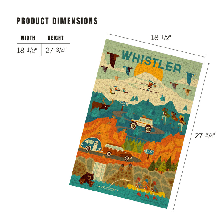 Whistler, Pacific Wonderland, Geometric, Jigsaw Puzzle Puzzle Lantern Press 