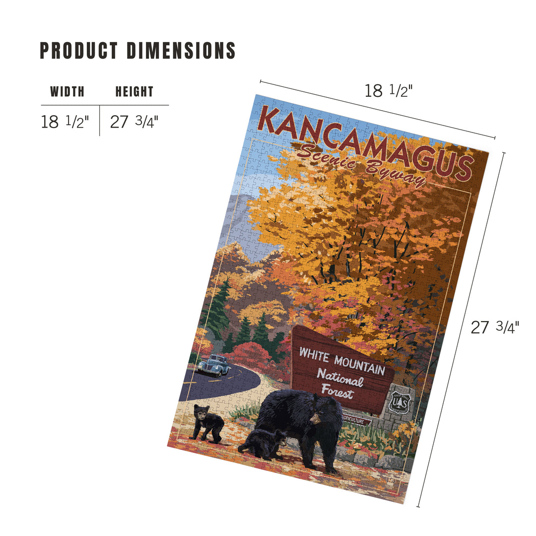 White Mountain National Forest, New Hampshire, Kancamagus Scenic Byway, Jigsaw Puzzle Puzzle Lantern Press 