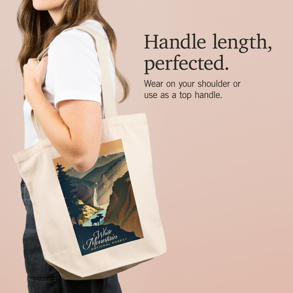 White Mountain National Forest, New Hampshire, Lithograph, Tote Bag Totes Lantern Press 