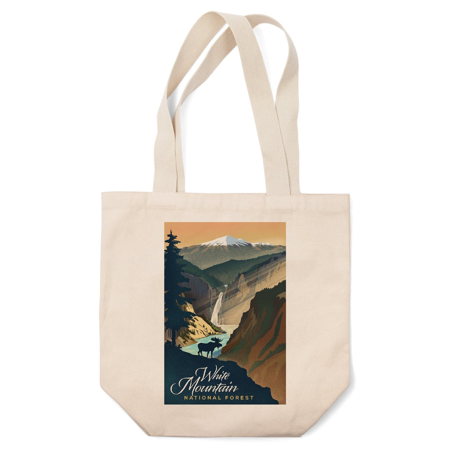 White Mountain National Forest, New Hampshire, Lithograph, Tote Bag Totes Lantern Press 