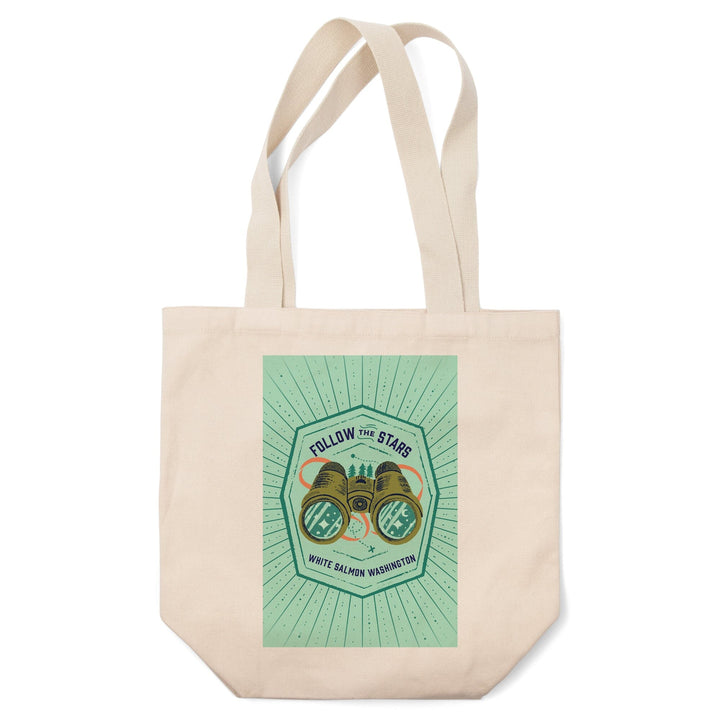 White Salmon, Washington, Lake Life Series, Follow The Stars, Tote Bag Totes Lantern Press 