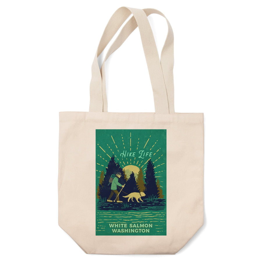 White Salmon, Washington, Lake Life Series, Hike Life, Tote Bag Totes Lantern Press 