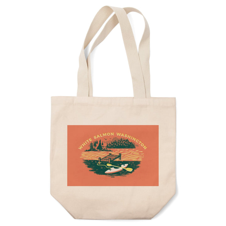 White Salmon, Washington, Lake Life Series, Lake Adventures, Dock, Tote Bag Totes Lantern Press 