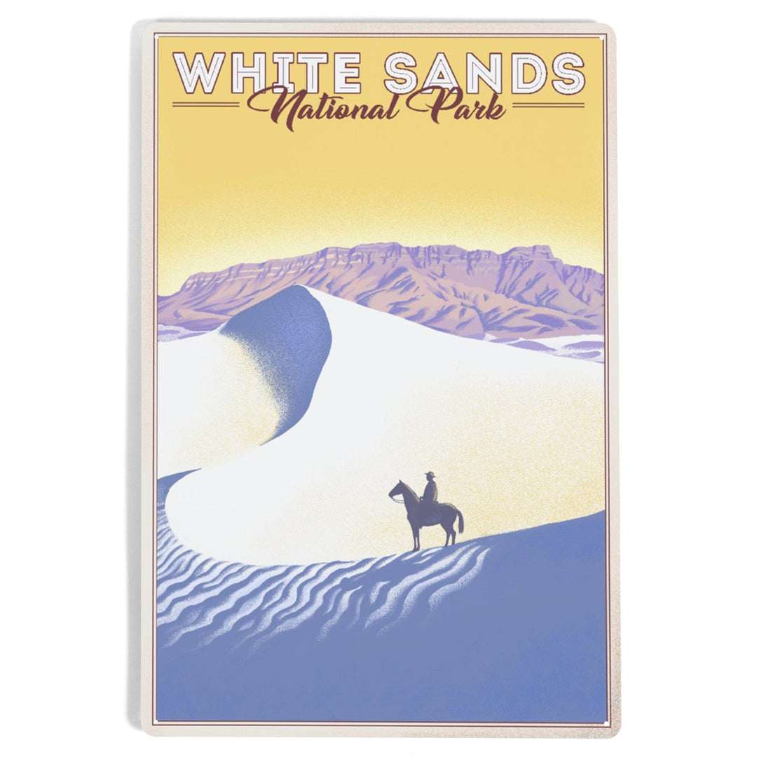 White Sands National Park, Litho, Metal Signs Metal Lantern Press 