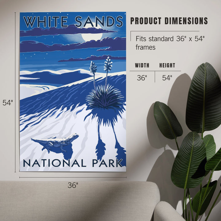 White Sands National Park, New Mexico, Night Scene, Art & Giclee Prints Art Lantern Press 