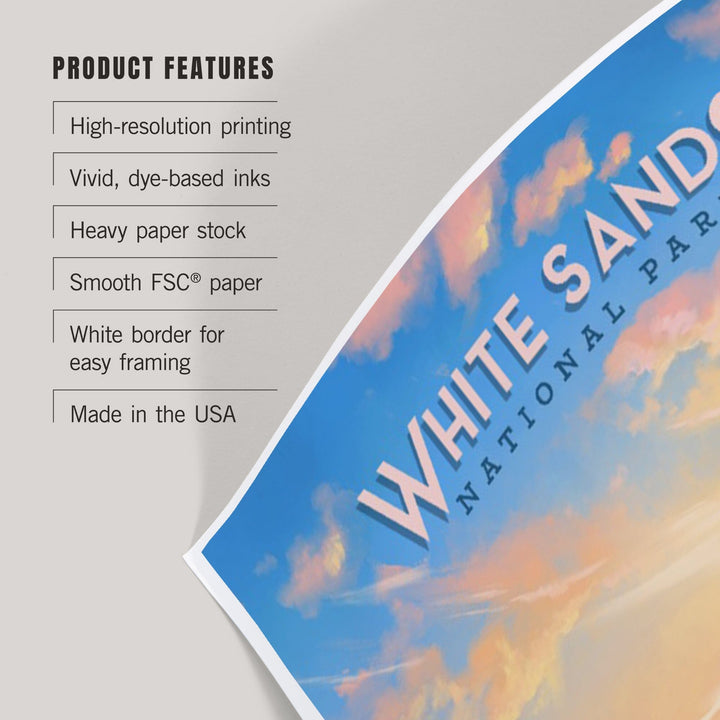 White Sands National Park, New Mexico, Oil Painting, Art & Giclee Prints Art Lantern Press 
