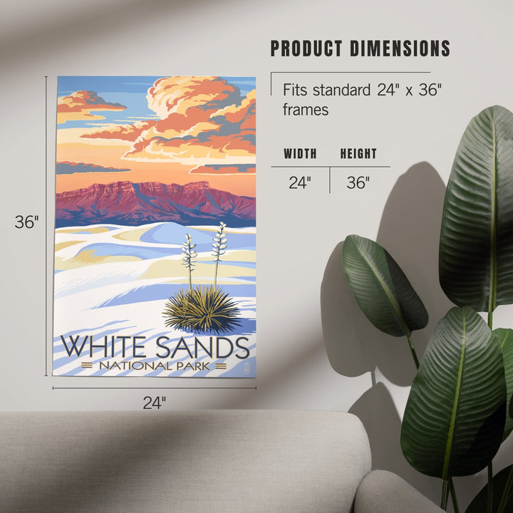White Sands National Park, New Mexico, Sunset Scene, Art & Giclee Prints Art Lantern Press 