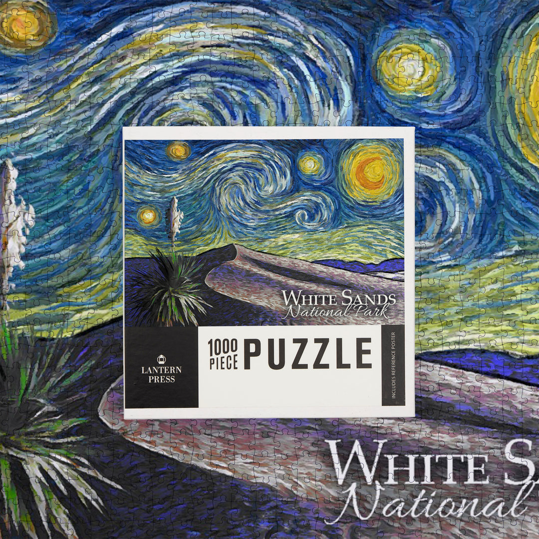 White Sands National Park, Starry Night, Jigsaw Puzzle Puzzle Lantern Press 