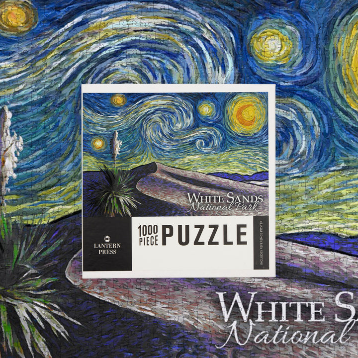 White Sands National Park, Starry Night, Jigsaw Puzzle Puzzle Lantern Press 