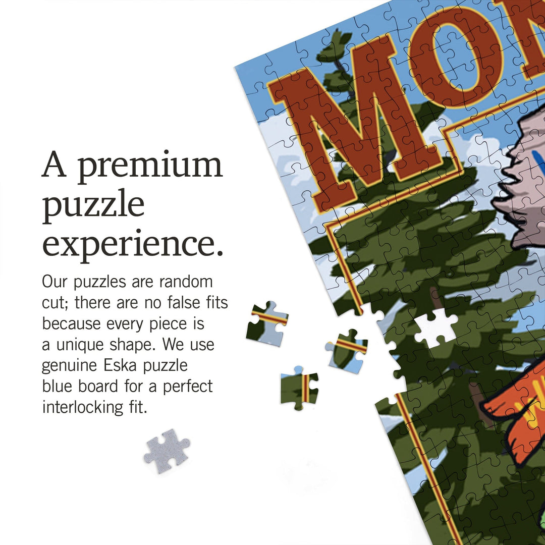 Whitefish, Montana, Sign Destinations, Jigsaw Puzzle Puzzle Lantern Press 