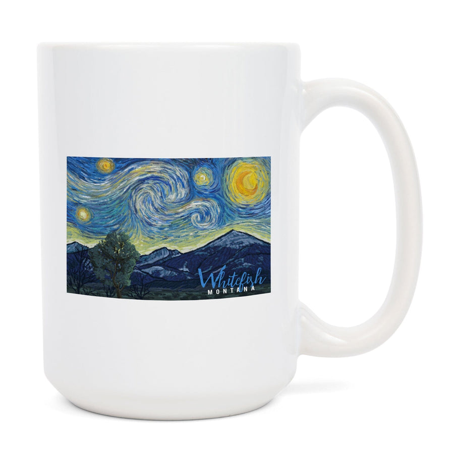 Whitefish, Montana, Starry Night, Ceramic Mug Mugs Lantern Press 
