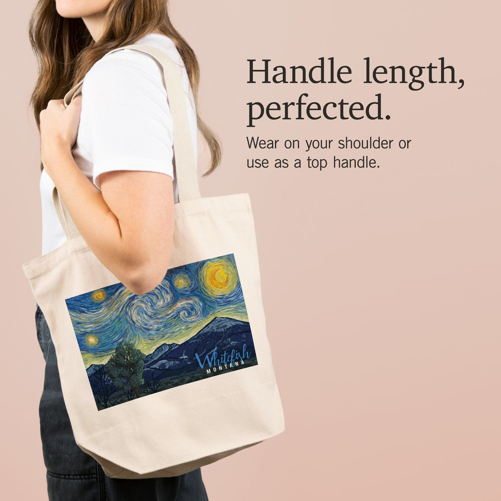 Whitefish, Montana, Starry Night, Tote Bag Totes Lantern Press 